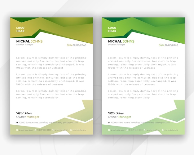 Corporate business and modern email signature letterhead design template