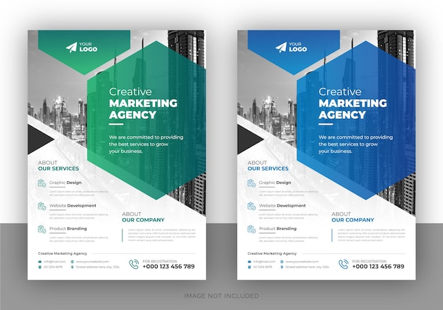 Corporate business multipurpose flyer design and   cover page template