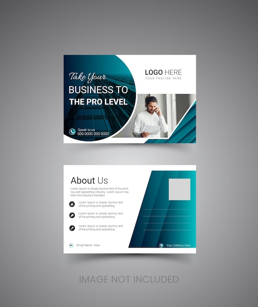 Corporate business postcard design template