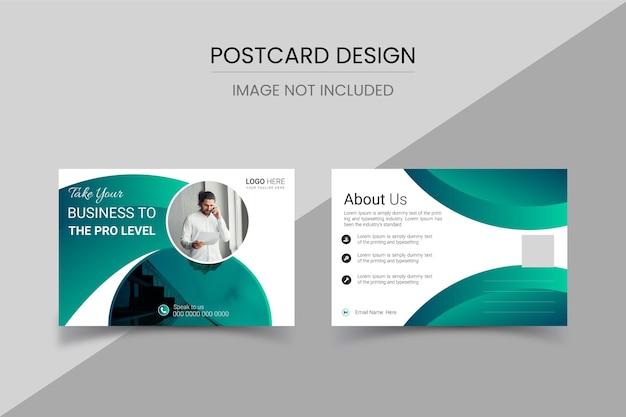 Corporate business postcard design template