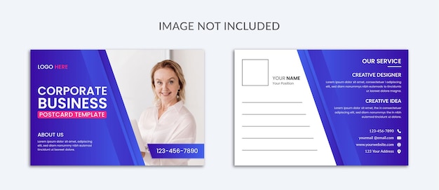 Corporate business postcard template design