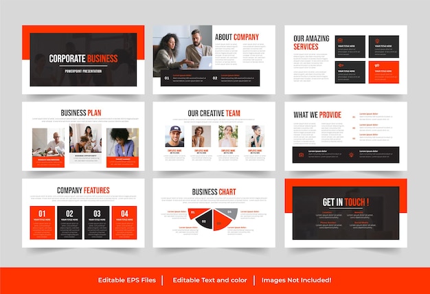 Vector corporate business presentation powerpoint template