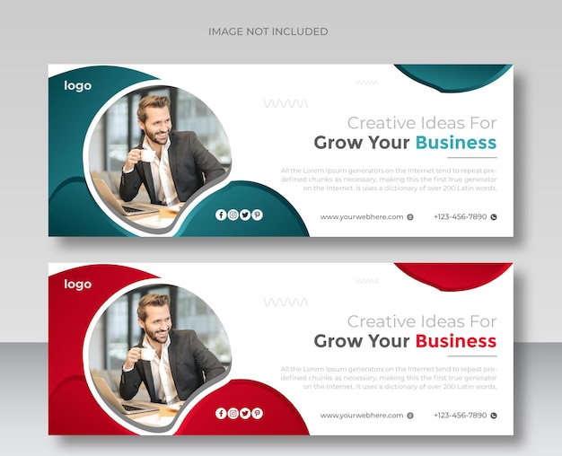 Corporate Business Promotion Facebook Cover Design Template