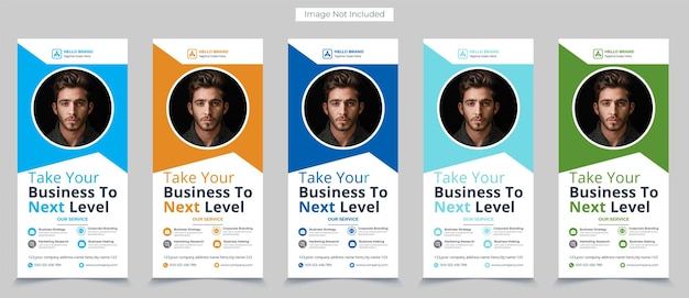 Corporate Business Rack card or dl flyer template vector dl Template Premium Vector