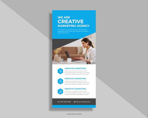 Corporate business rack card dl flyer template