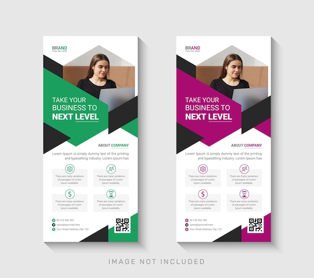 Corporate business rack card template