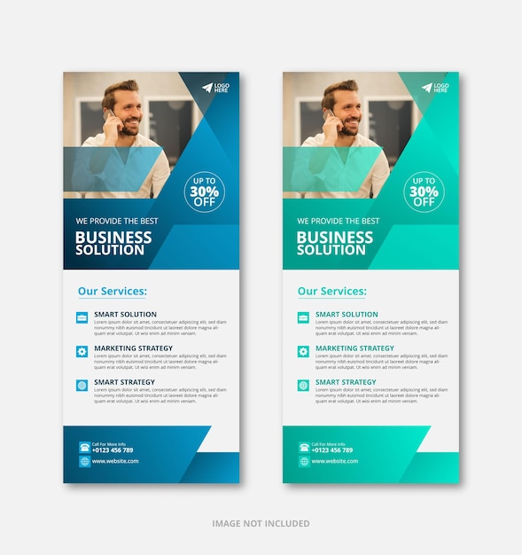 Corporate business roll up banner design template