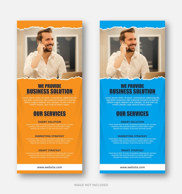 Corporate business roll up banner design template