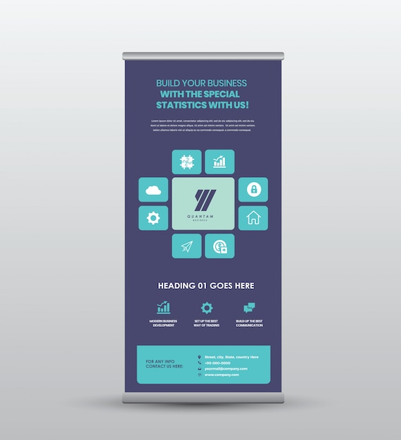 Vector corporate business roll up banner design