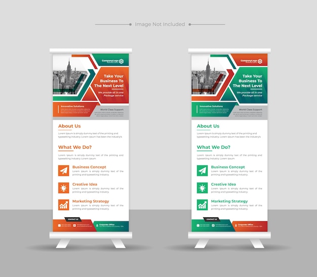 Corporate business roll up banner or stand or standee banner template