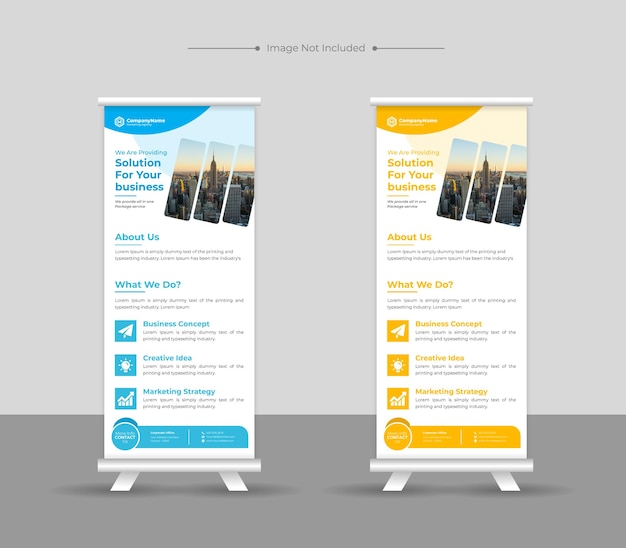 Corporate business roll up banner or stand or standee banner template