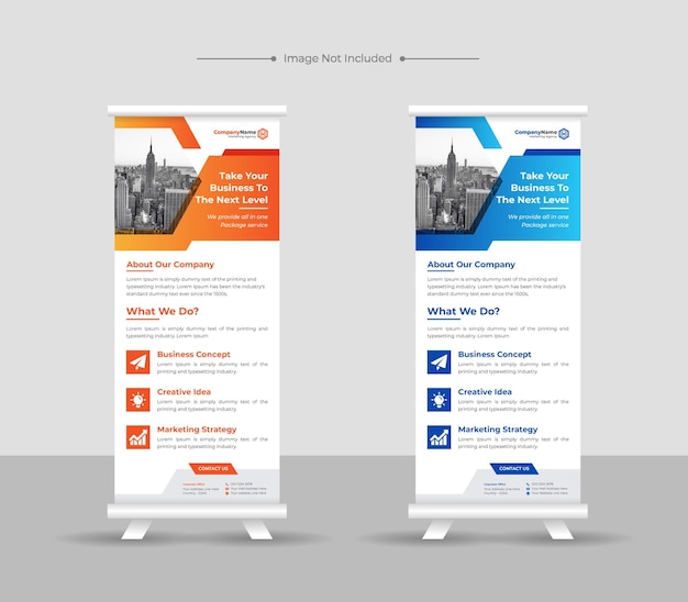 Corporate business roll up banner or stand or standee banner template