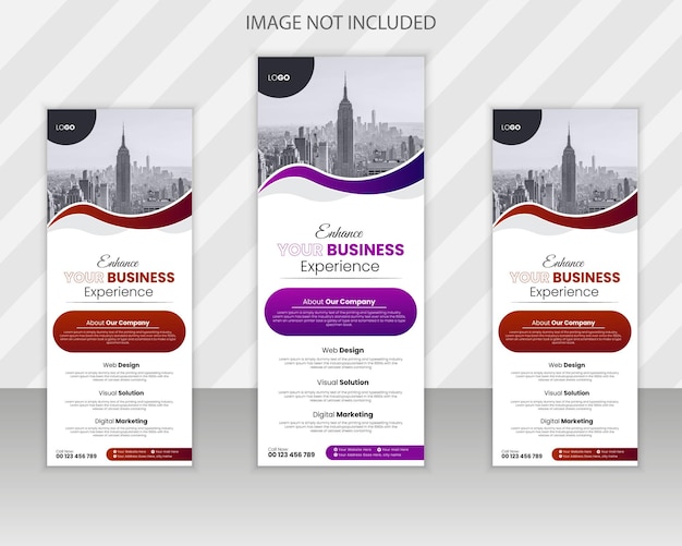 Corporate business roll up banner template design