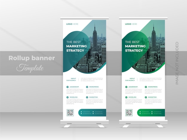 Corporate business roll up banner template design