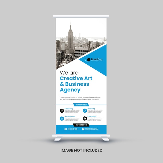 Corporate Business roll up banner template with display standee for presentation purpose