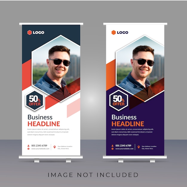 Corporate business roll up banner template