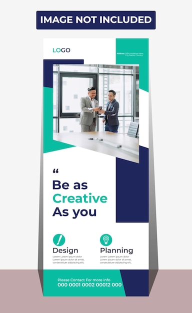 Vector corporate business roll up or stand banner template with abstract design