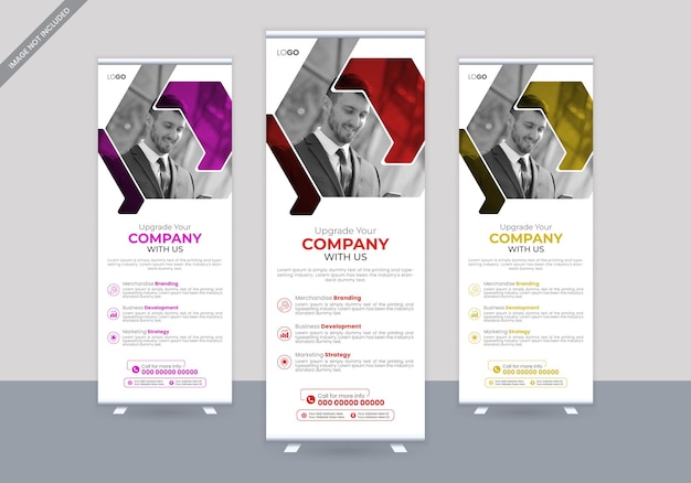 Corporate business rollup banner template design