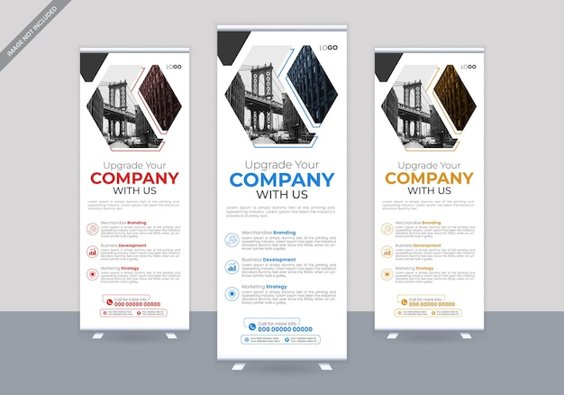 Corporate business rollup banner template design