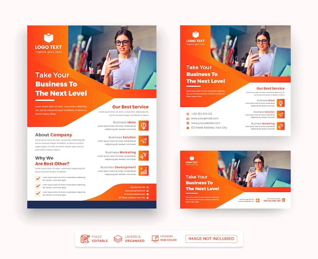 Corporate Business Set Design Or Flyer Web Banner Facebook Cover Design Template