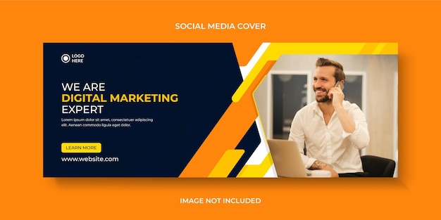 Corporate and business social media banner or cover and Facebook cover template