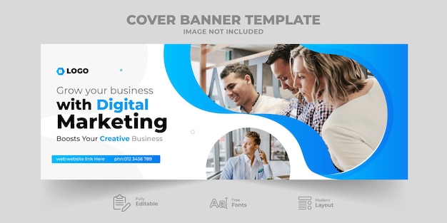 Corporate business social media facebook cover banner template