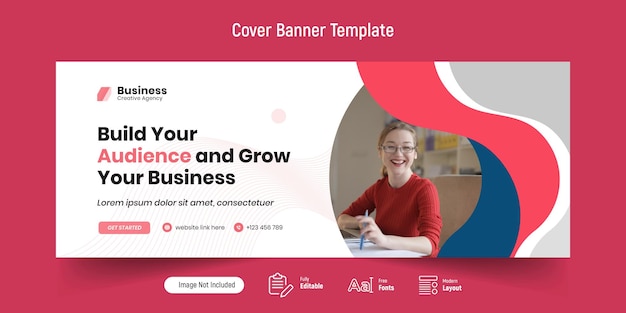 Corporate business social media Facebook cover banner template