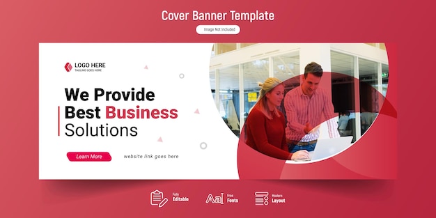 Corporate business social media facebook cover banner template