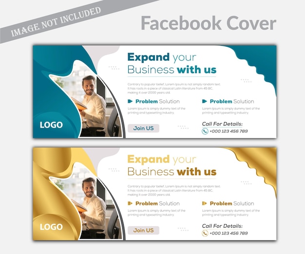 Corporate business social media facebook cover banner template