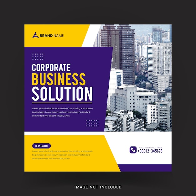 Corporate Business Social Media Post Template Design