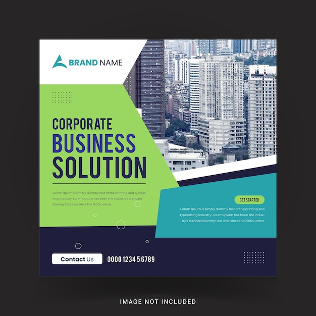 Corporate Business Social Media Post Template Design