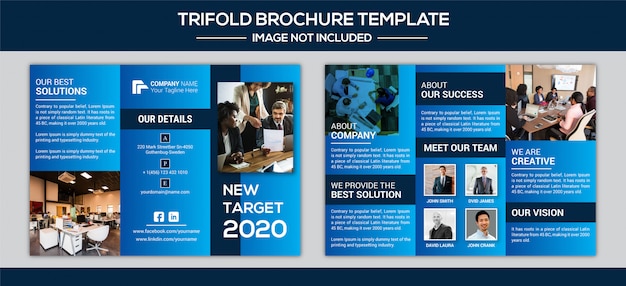 Corporate business trifold brochure design