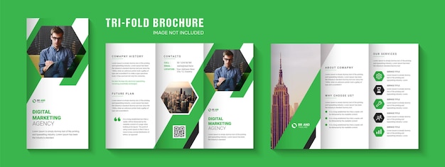 Corporate business trifold brochure template design