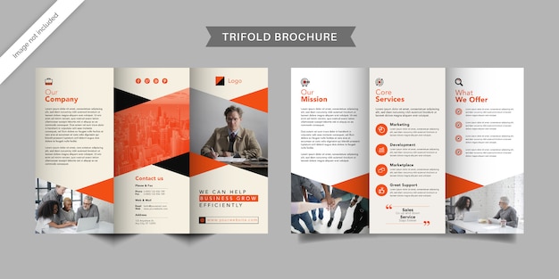 Corporate business trifold brochure template