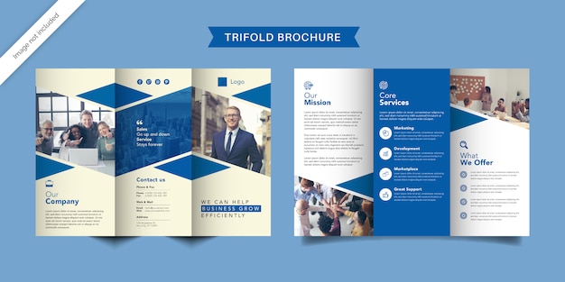 Corporate business trifold brochure template