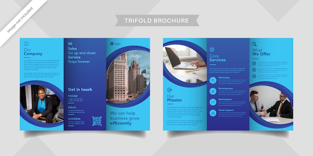 Corporate business trifold brochure template