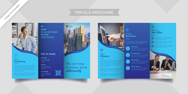 Corporate business trifold brochure template