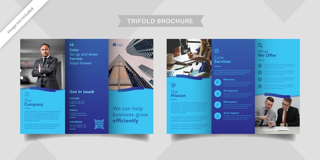 Corporate business trifold brochure template