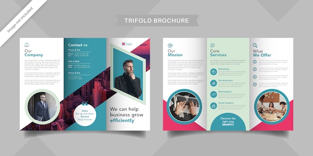 Corporate business trifold brochure template