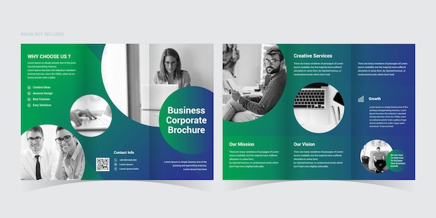 corporate business trifold brochure template