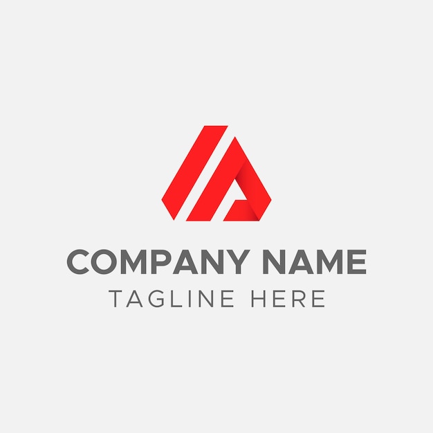 Corporate business unique modern creative red A letter logo design vector template