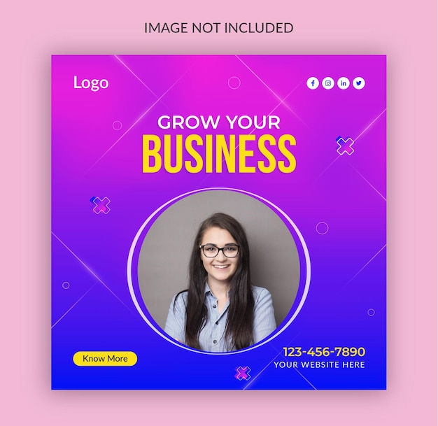 Corporate business and webinar instagram post template design