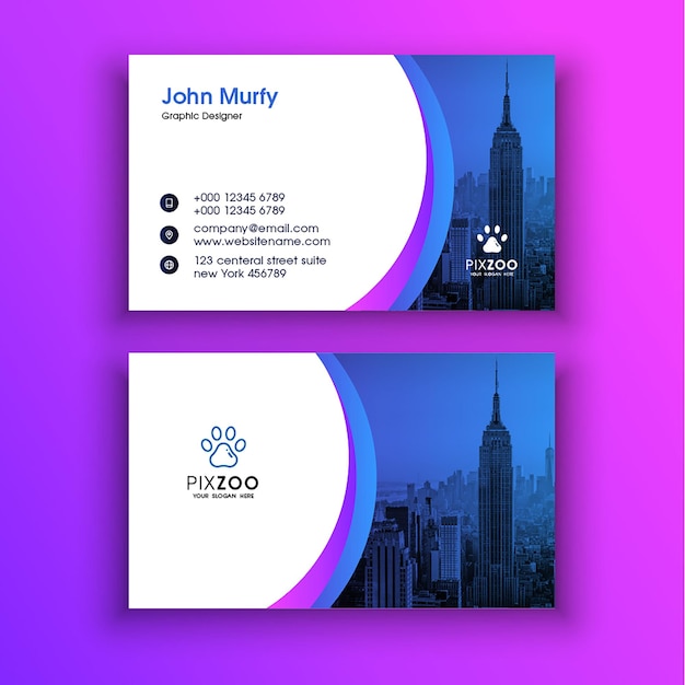 Corporate Clean business card template Free Psd