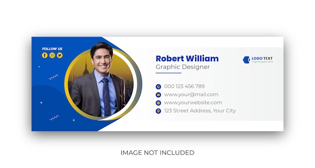 Corporate Company Email signature design or email footer and personal social media cover design