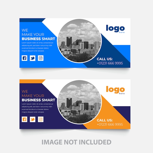 Corporate company facebook cover template design 