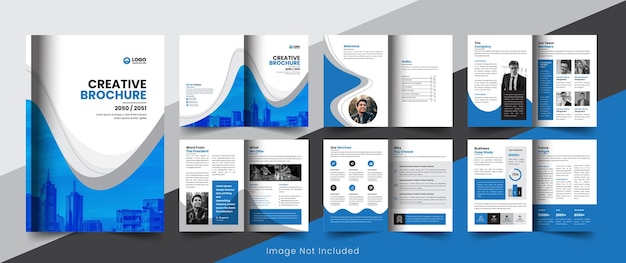 Vector corporate company profile brochure annual report booklet business proposal layout concept design