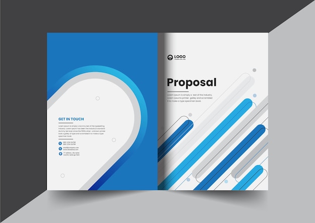 Corporate company profile brochure annual report booklet proposal cover page layout concept design