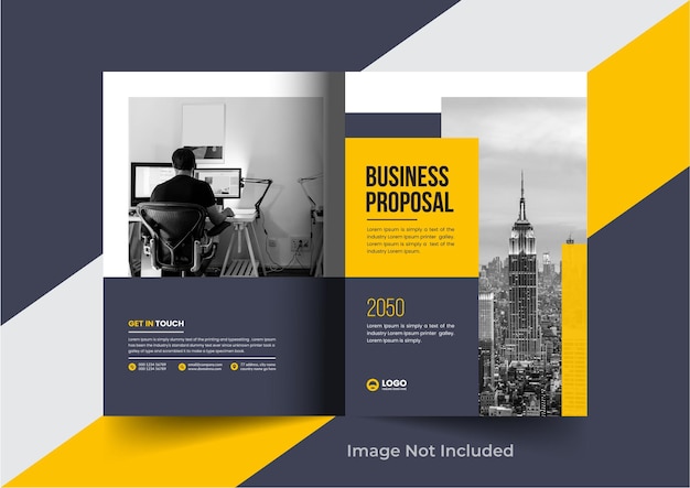 Corporate company profile brochure annual report booklet proposal cover page layout concept design