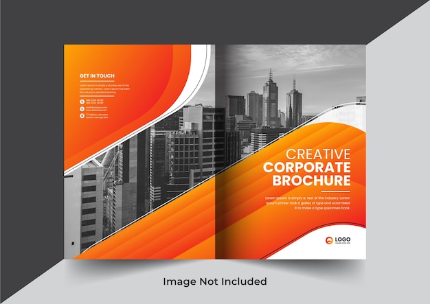 Corporate company profile brochure annual report booklet proposal cover page layout concept design