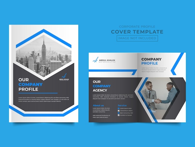 Corporate company profile cover page brochure template design